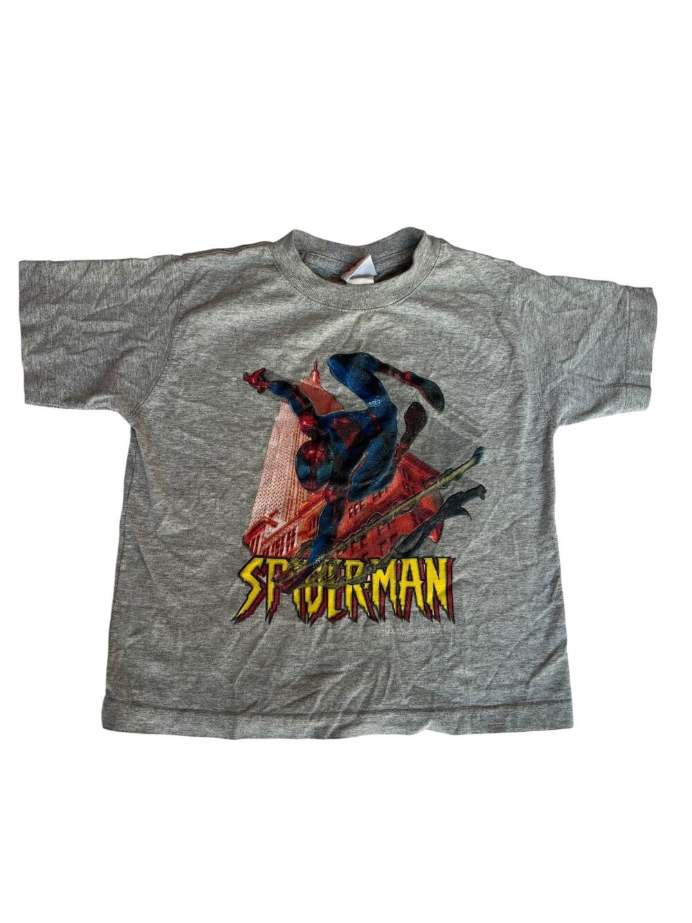 Vintage 2003 Superman Kids Boy Tee Shirt Grey Size 5
